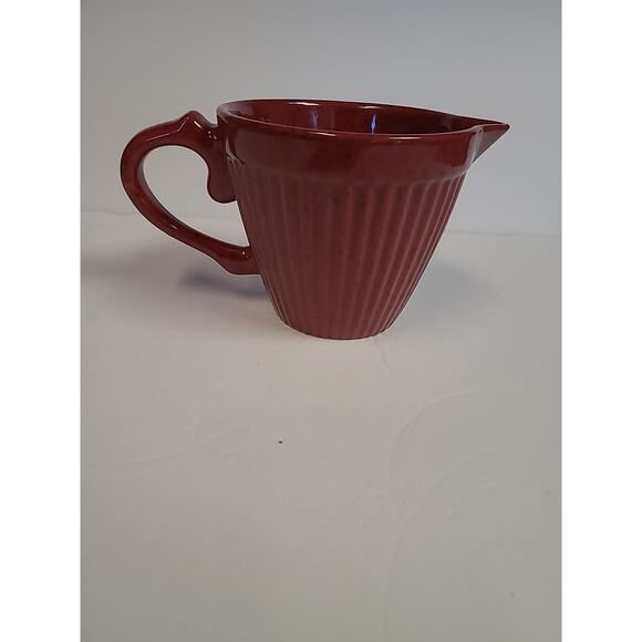 Paula Deen Kitchen Measuring Cup Dark Red Speckled Stoneware Ceramic 2 Cup - Picture 5 of 8
